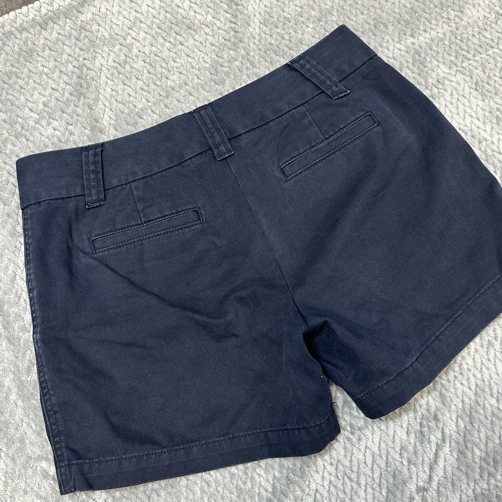 J Crew Unisex Chino Shorts‎ 100% Cotton Size 4 Classic Academia Navy Blue